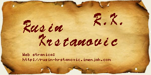 Rusin Krstanović vizit kartica